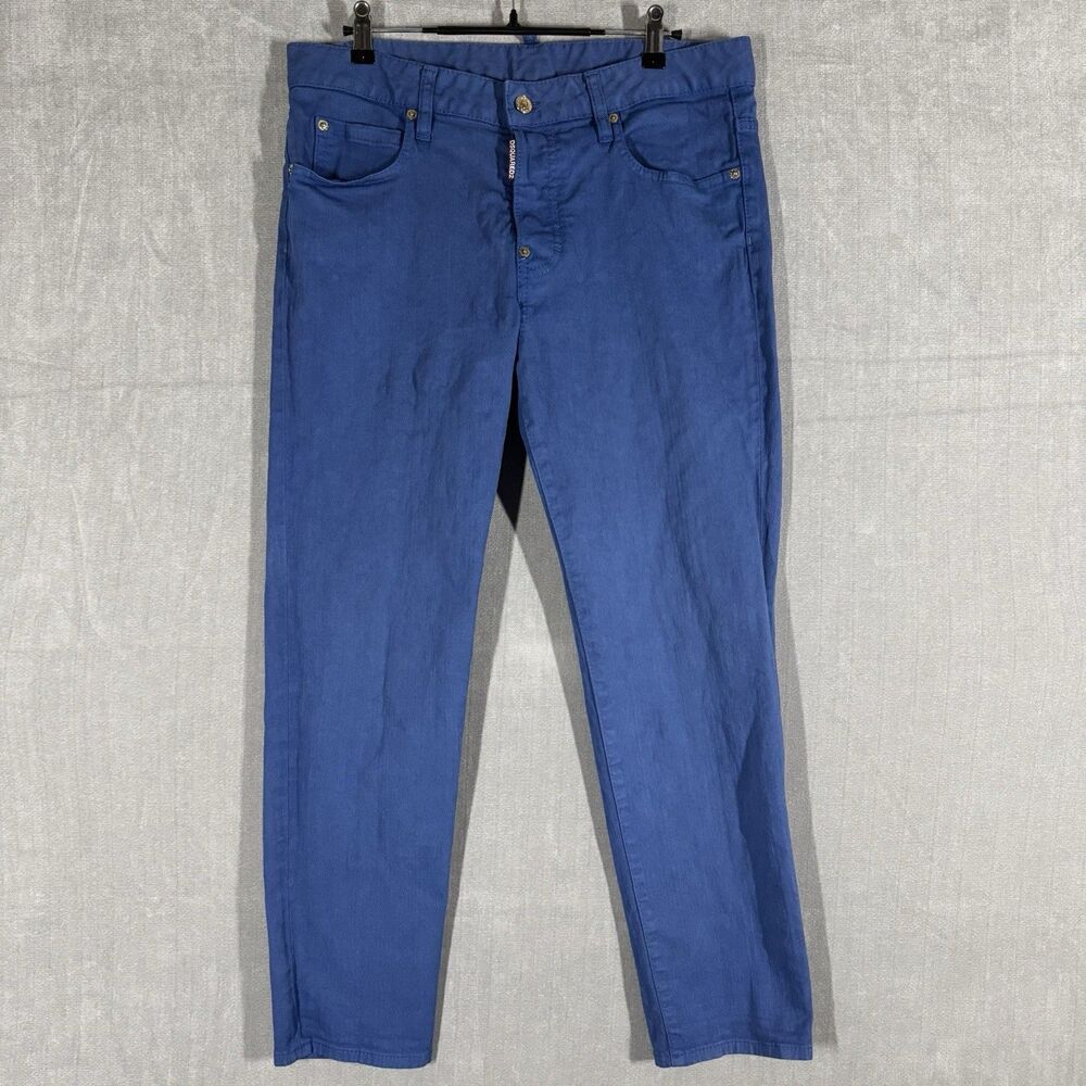 Dsquared2 Discontinued Womens Linda Jeans Size 44 (US Size 14) Cobalt Blue